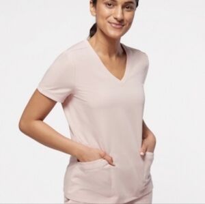 Jaanuu Women's 3-Pocket Sweetheart Neck Scrub Top, XXS